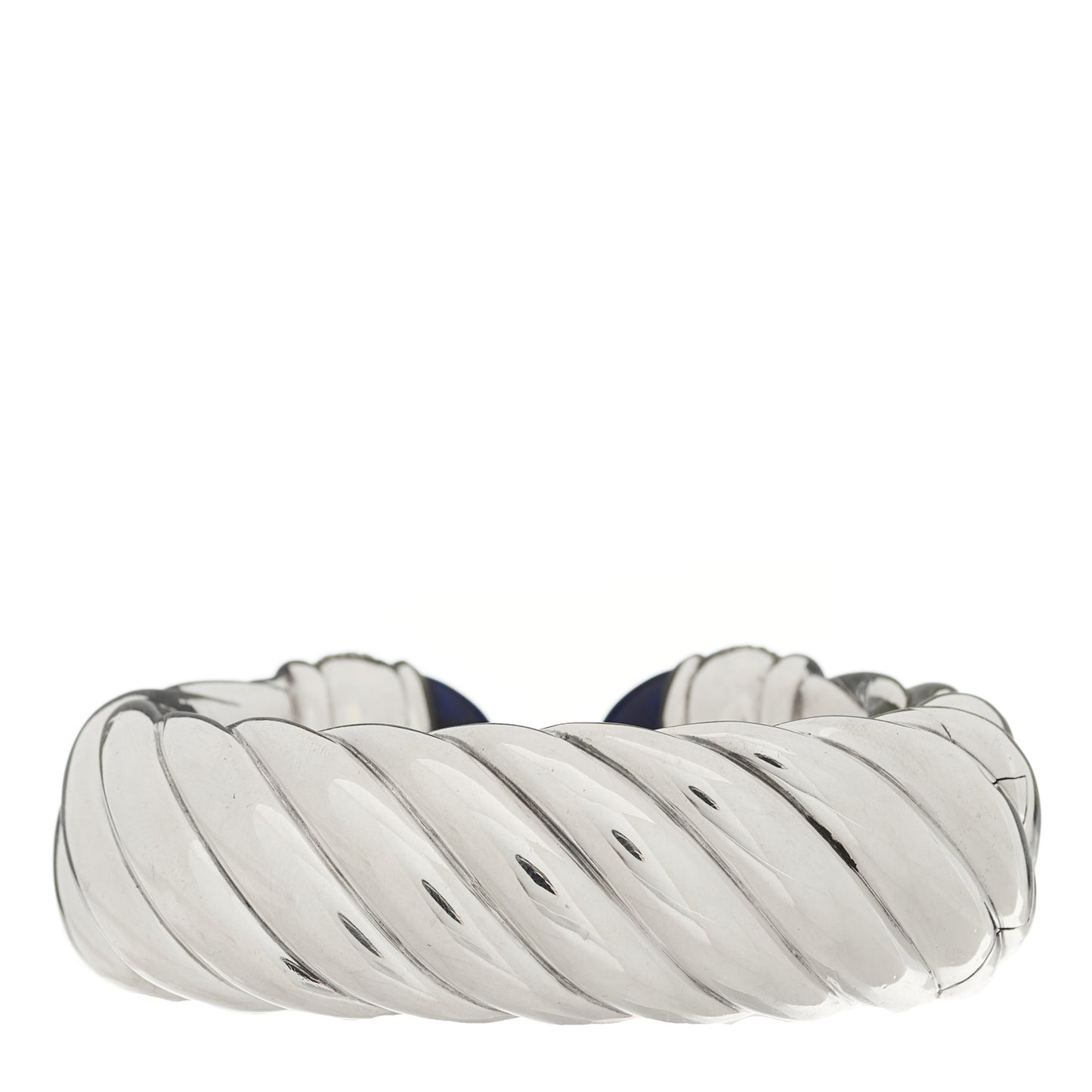 Sterling Silver Diamond Lapis Lazuli 24mm Waverly Bracelet