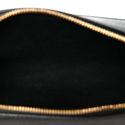 Christian Dior Grained Calfskin Caro Double Pouch Black 4 of 10