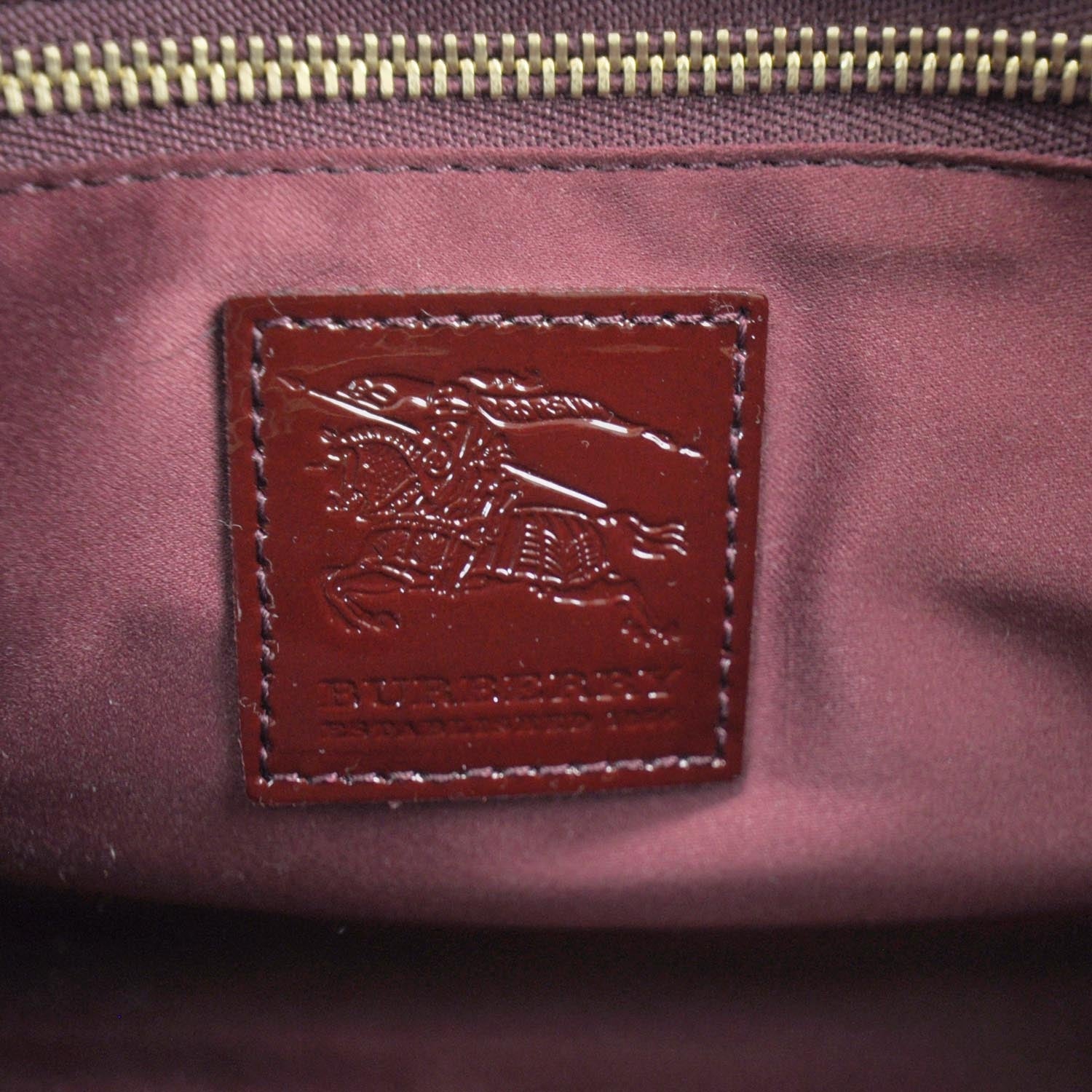 Burberry Patent Quilted Mini Manor Bag 7 of 9