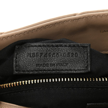 Saint Laurent Calfskin Y Quilted Monogram Medium Loulou Chain Satchel Dark Beige 8 of 10