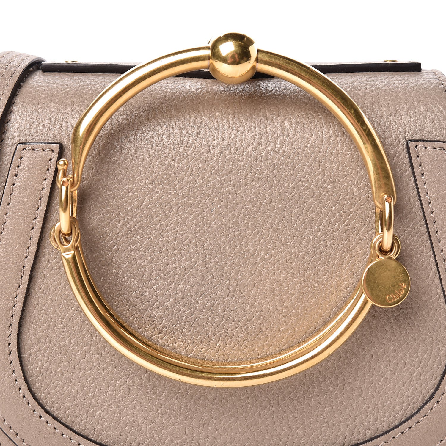 Chloe Calfskin Suede Small Nile Bracelet Bag Motty Grey 8 of 10