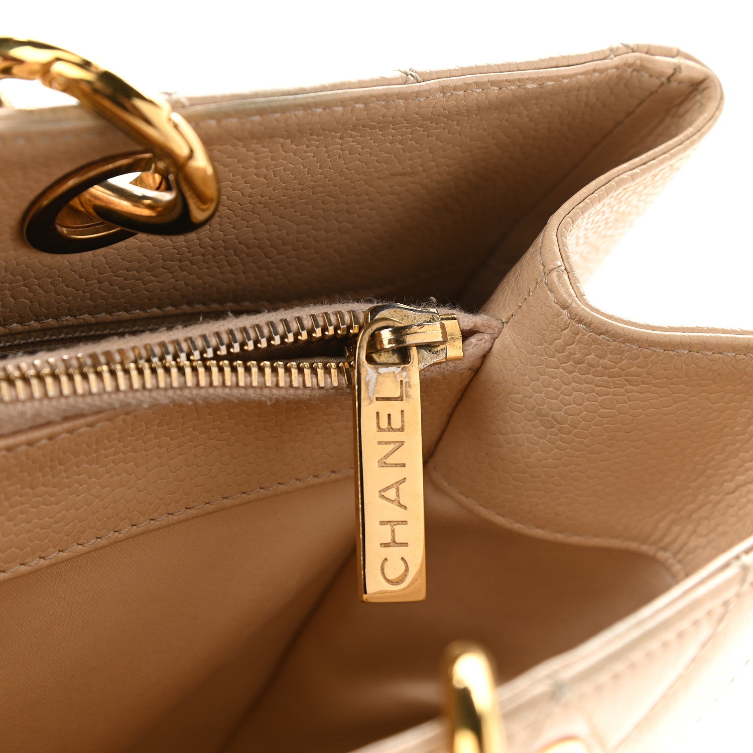 Chanel Caviar Quilted Grand Shopping Tote GST Beige Clair 13 of 13