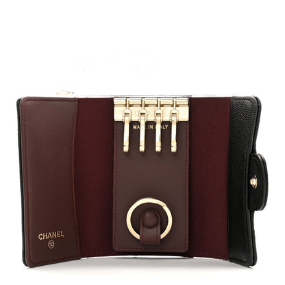 Chanel Caviar Quilted Classic 4 Key Holder Wallet Black 5 of 8