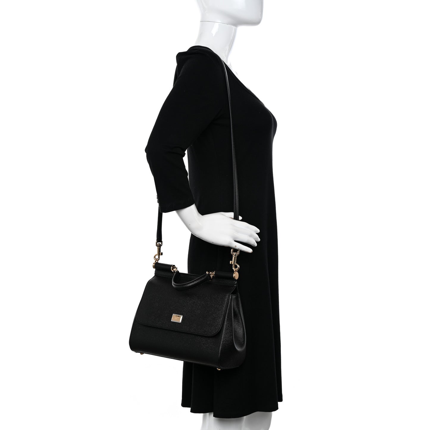 Dauphine Medium Miss Sicily Satchel Black