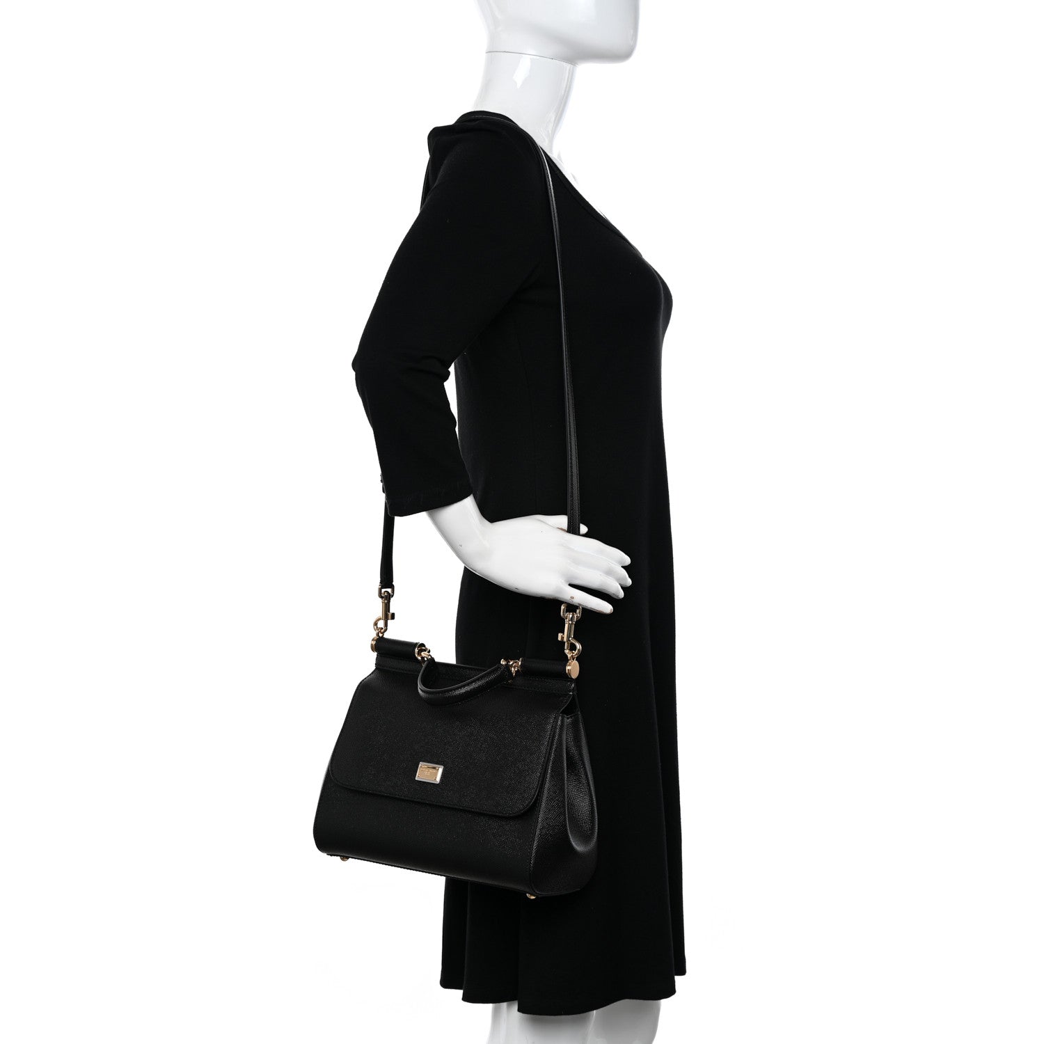 Dolce & Gabbana Dauphine Medium Miss Sicily Satchel Black 2 of 9