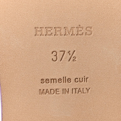 Hermes Epsom Oran Sandals 37.5 Violet Amethyste 8 of 9