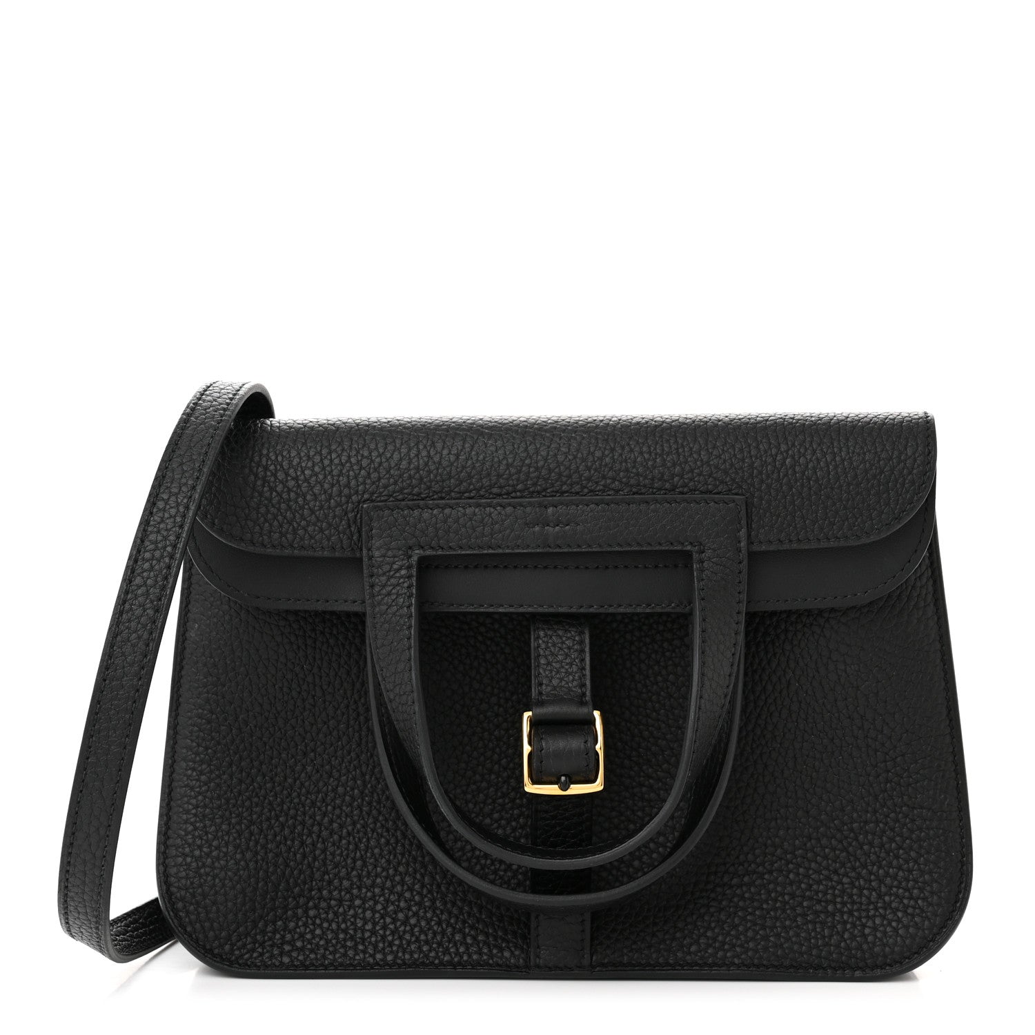 Hermes Taurillon Clemence Halzan 25 Black 1 of 11