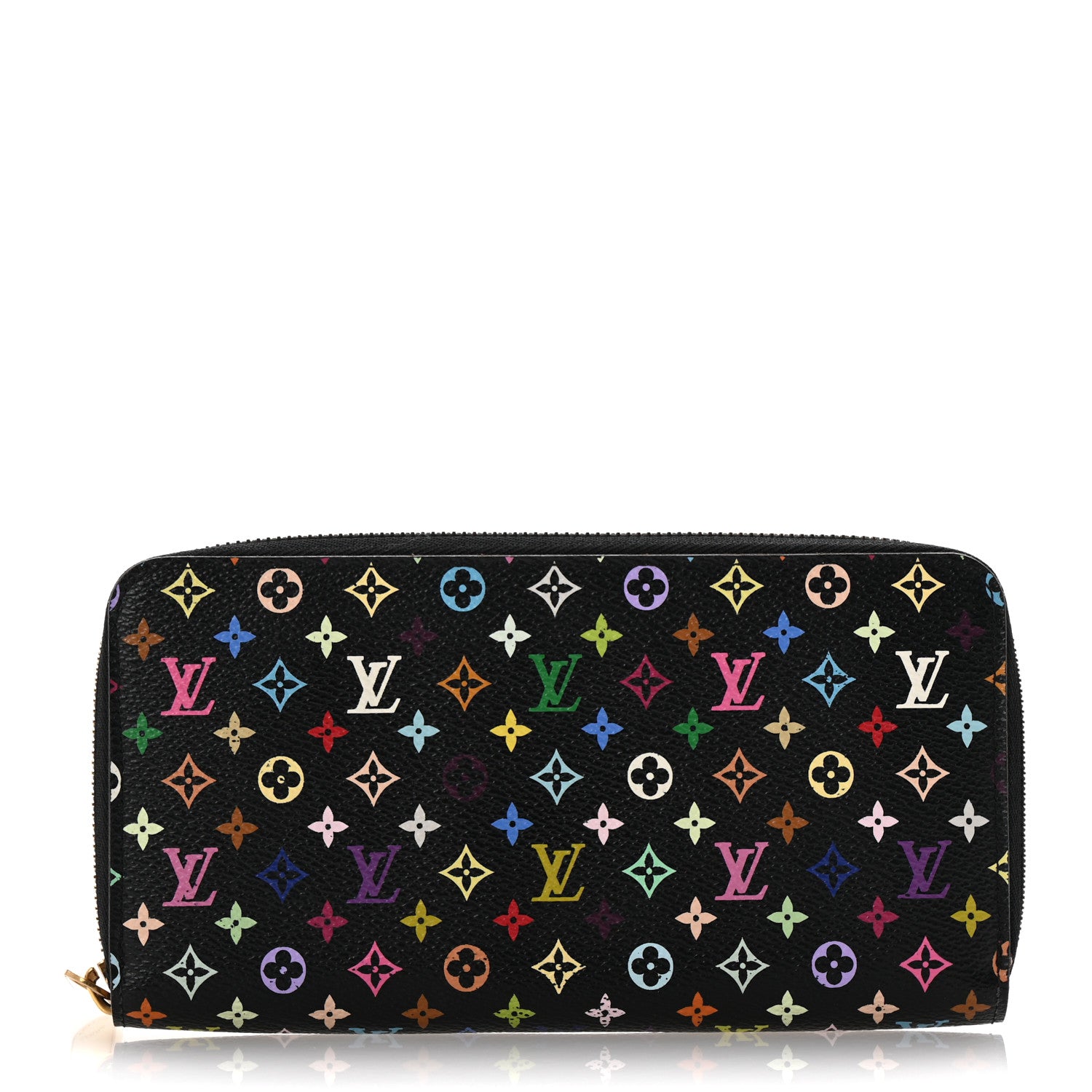 Louis Vuitton Monogram Multicolor Zippy Wallet Black Grenade 1 of 9