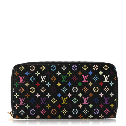 Louis Vuitton Monogram Multicolor Zippy Wallet Black Grenade 1 of 9
