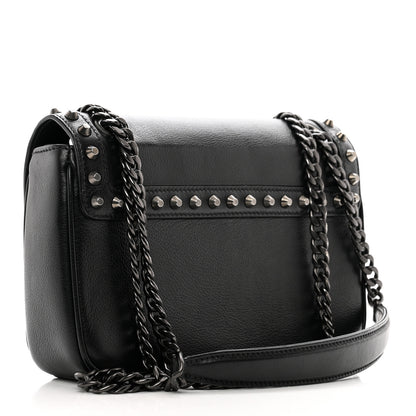 Prada Glace Calfskin Studded Crossbody Black 3 of 10