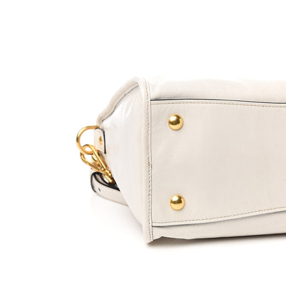 Miu Miu Vitello Shine Zip Tote Talco 6 of 8
