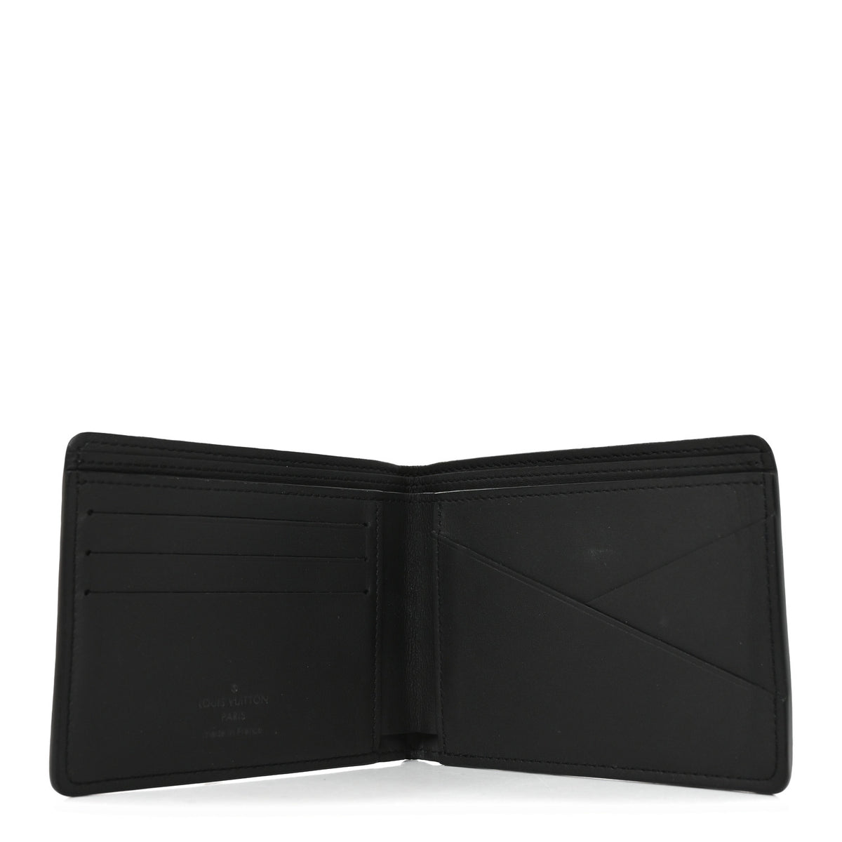 Louis Vuitton Calfskin Monogram Shadow Multiple Wallet Black 5 of 6