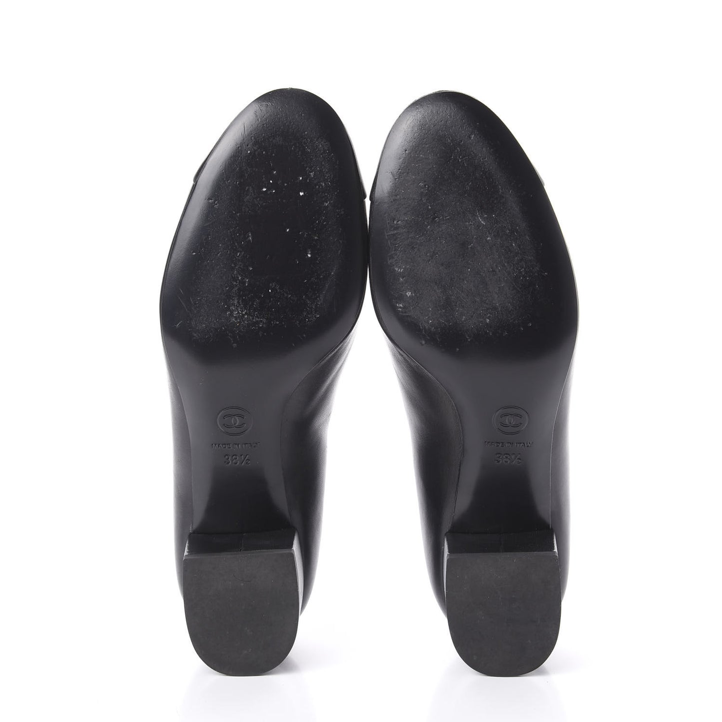 Lambskin Pearl Camellia Cap Toe Pumps 38.5 Black