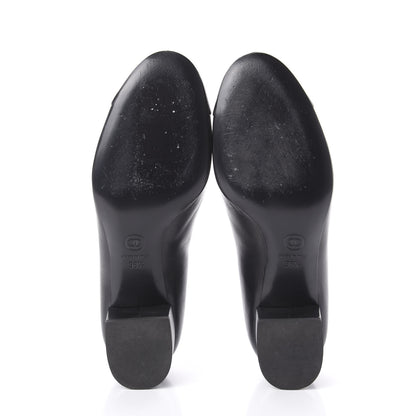 Chanel Lambskin Pearl Camellia Cap Toe Pumps 38.5 Black 7 of 11