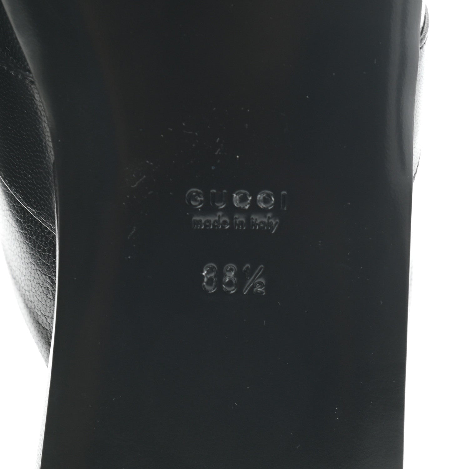 Gucci Goatskin Horsebit Pericle Slippers 38.5 Black 7 of 8