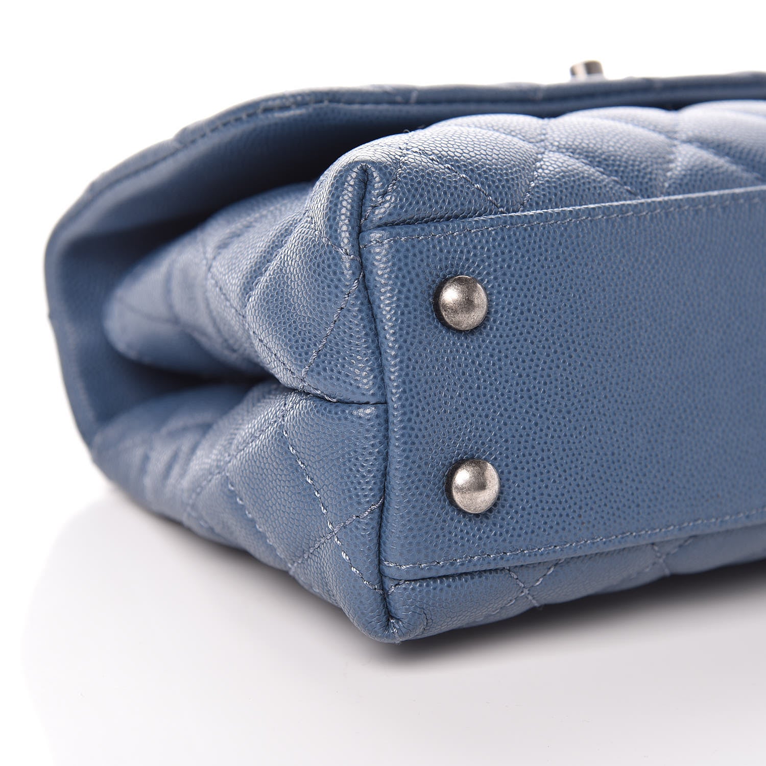 Chanel Caviar Quilted Mini Coco Handle Flap Blue 5 of 10