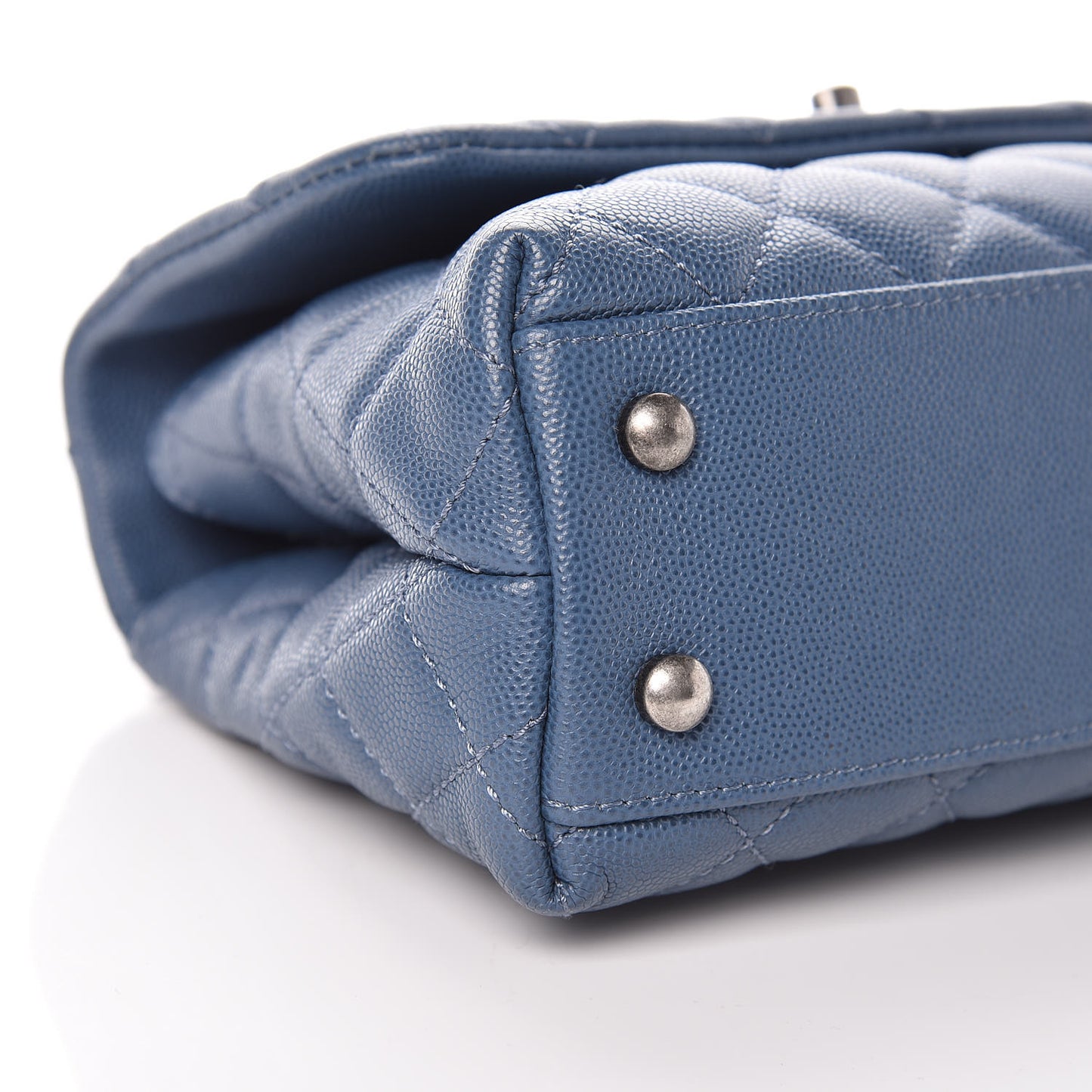 Caviar Quilted Mini Coco Handle Flap Blue