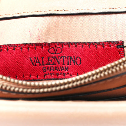 Valentino Garavani Vitello Rockstud Wallet on Chain Poudre 6 of 14