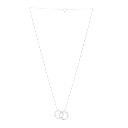 Tiffany Sterling Silver 1837 Interlocking Circles Pendant Necklace 3 of 5
