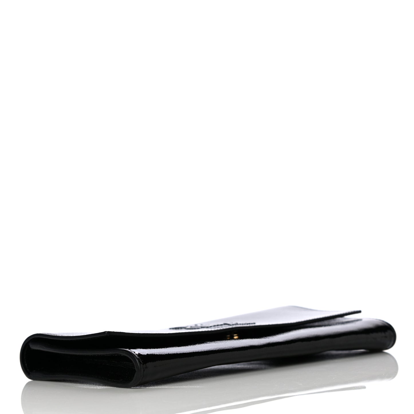 Textured Patent Monogram Small Belle De Jour Clutch Black
