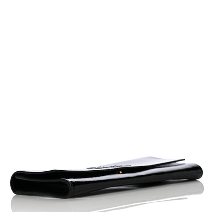 Saint Laurent Textured Patent Monogram Small Belle De Jour Clutch Black 4 of 12
