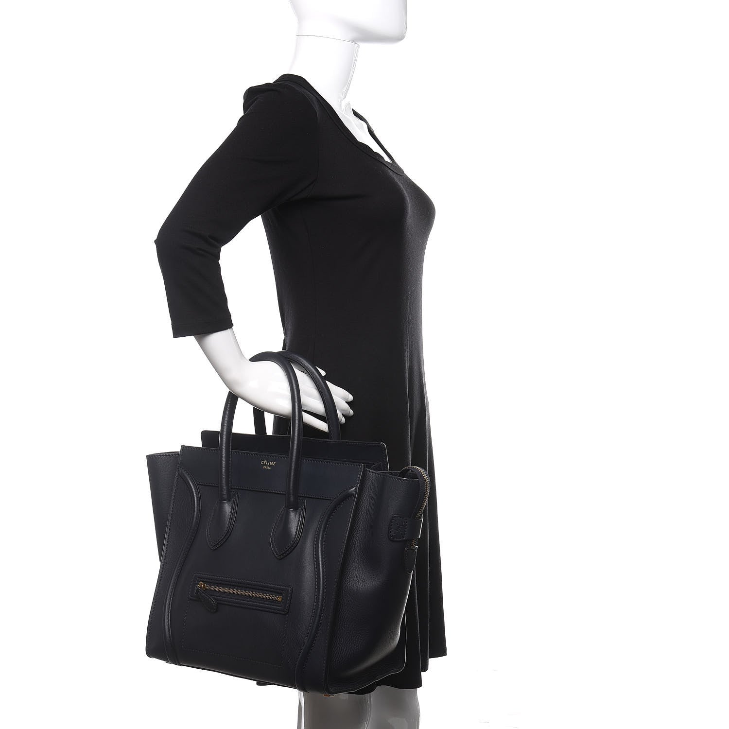 Celine Smooth Calfskin Mini Luggage Navy Blue 2 of 11