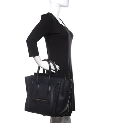 Celine Smooth Calfskin Mini Luggage Navy Blue 2 of 11