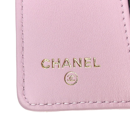 Chanel Caviar Quilted Classic 4 Key Holder Wallet Light Pink 6 of 10