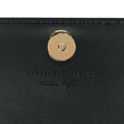 Burberry Grained Calfskin House Check Tartan Mix Hampshire Wallet On Chain Black 5 of 7