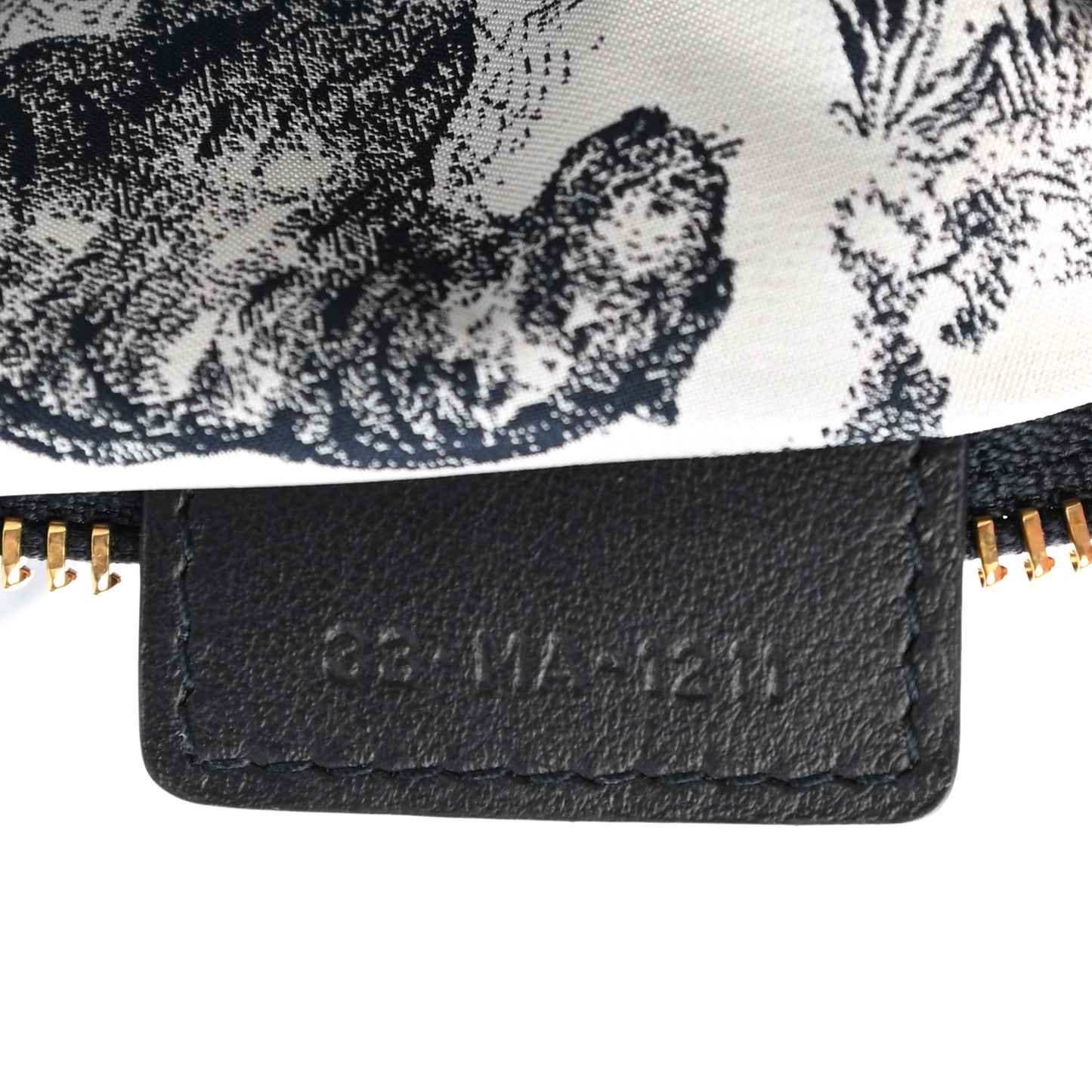 Embroidered Toile De Jouy Diortravel Zipped Pouch Blue