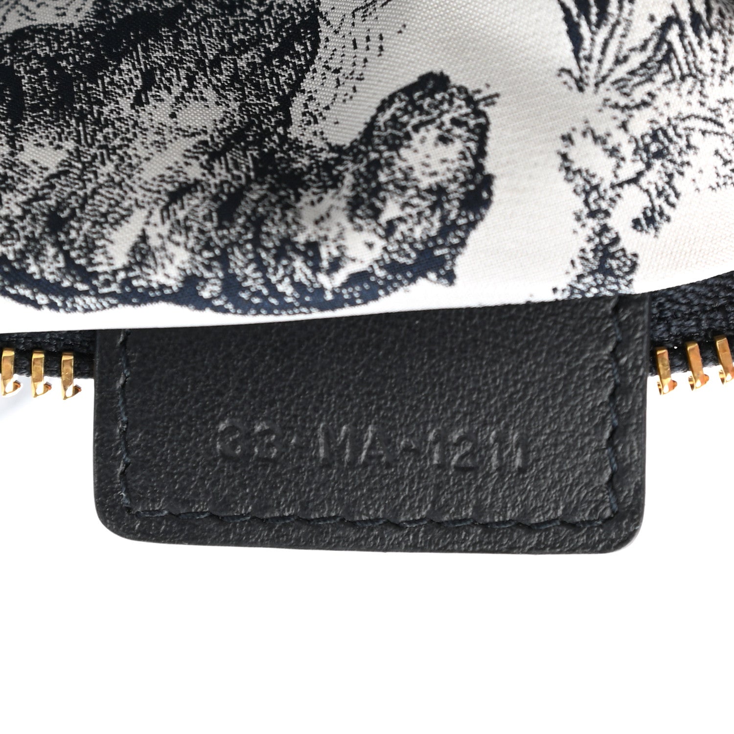 Christian Dior Embroidered Toile De Jouy Diortravel Zipped Pouch Blue 7 of 7