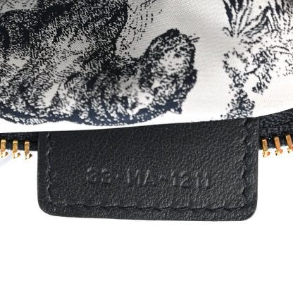 Christian Dior Embroidered Toile De Jouy Diortravel Zipped Pouch Blue 7 of 7