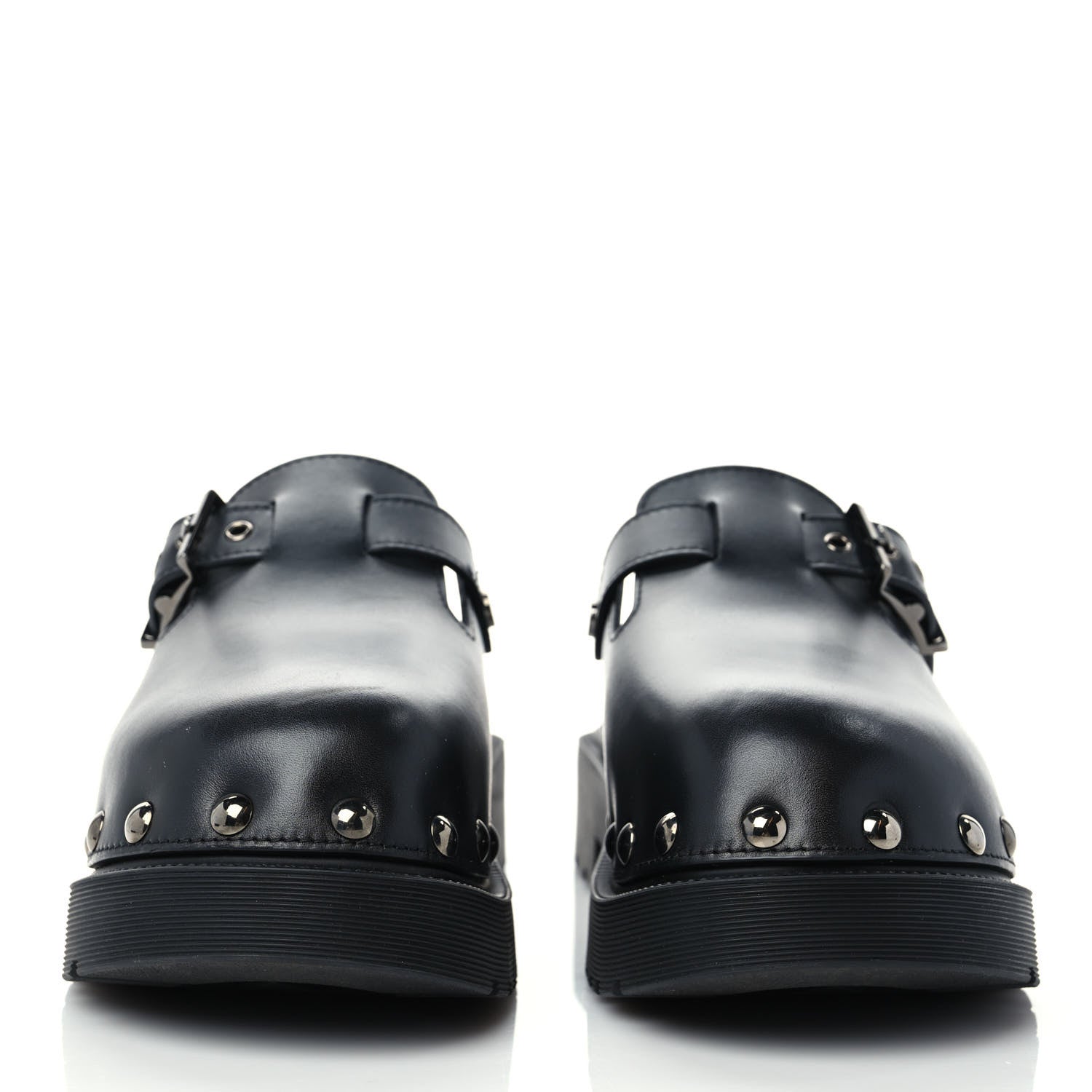 Christian Dior Calfskin Diorquake Buckled Lug Sole 15mm Clogs 36 Black 3 of 8