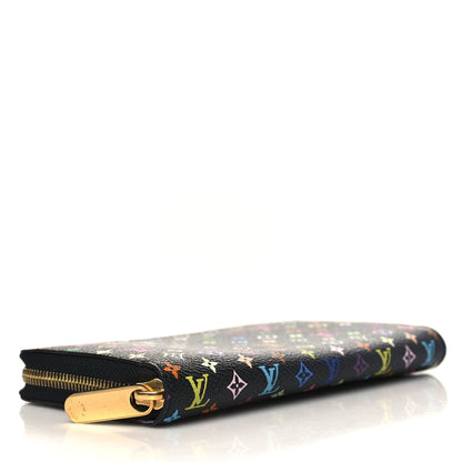 Louis Vuitton Monogram Multicolor Zippy Wallet Black Violet 4 of 6