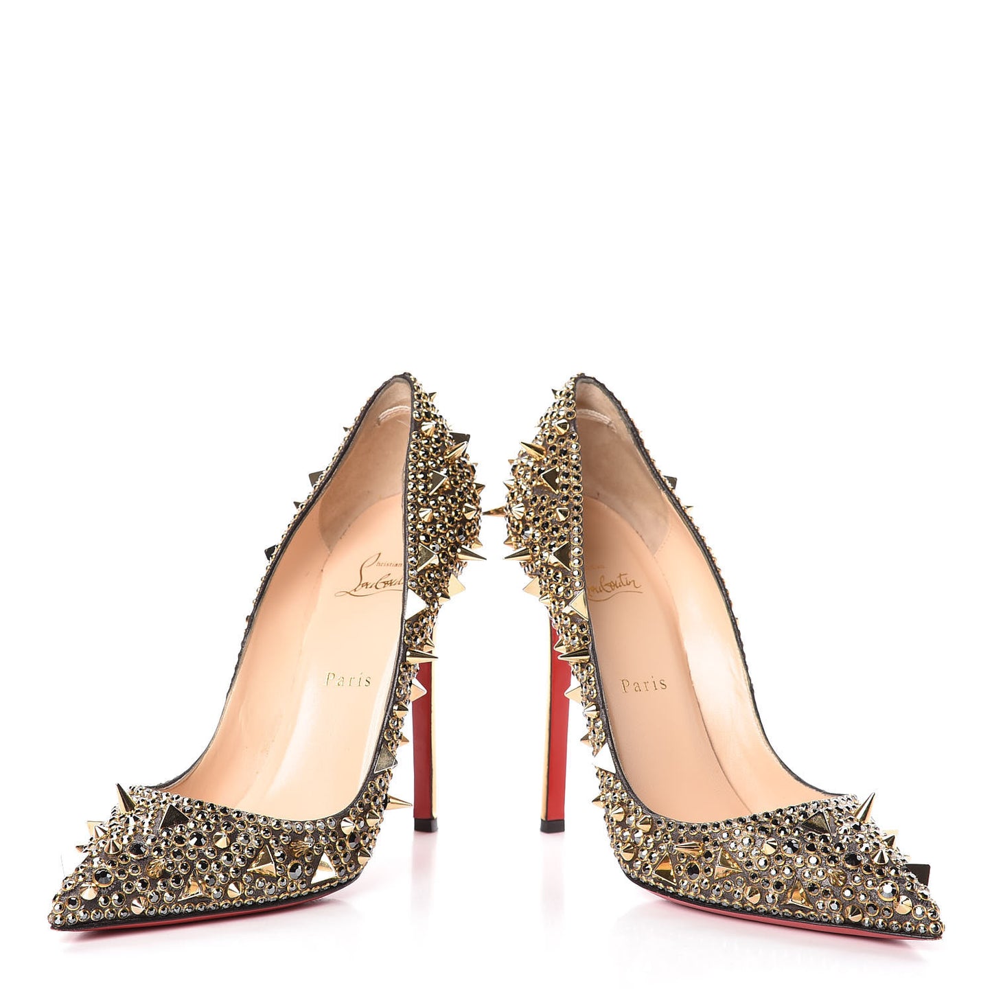 Potpourri Strass Pigalli 120 Pumps 39.5 Hematite Gold