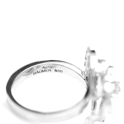 Chanel 18K White Gold Diamond Fil de Camelia Ring 50 5.25 5 of 6