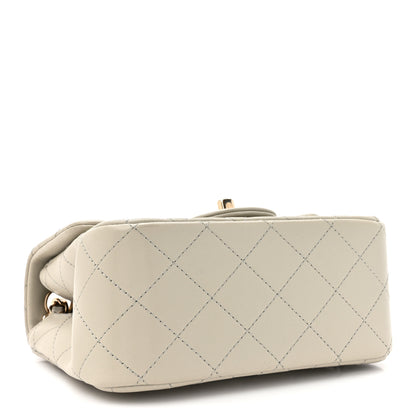 Chanel Lambskin Quilted Mini Square Flap Grey 4 of 13