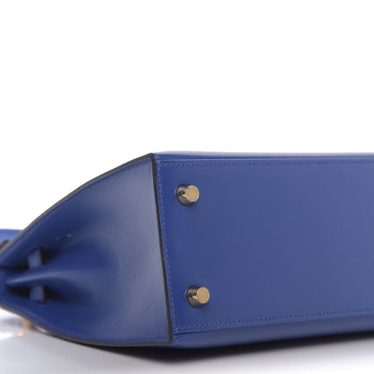 Hermes Tadelakt Kelly Sellier 25 Bleu Electrique 7 of 10