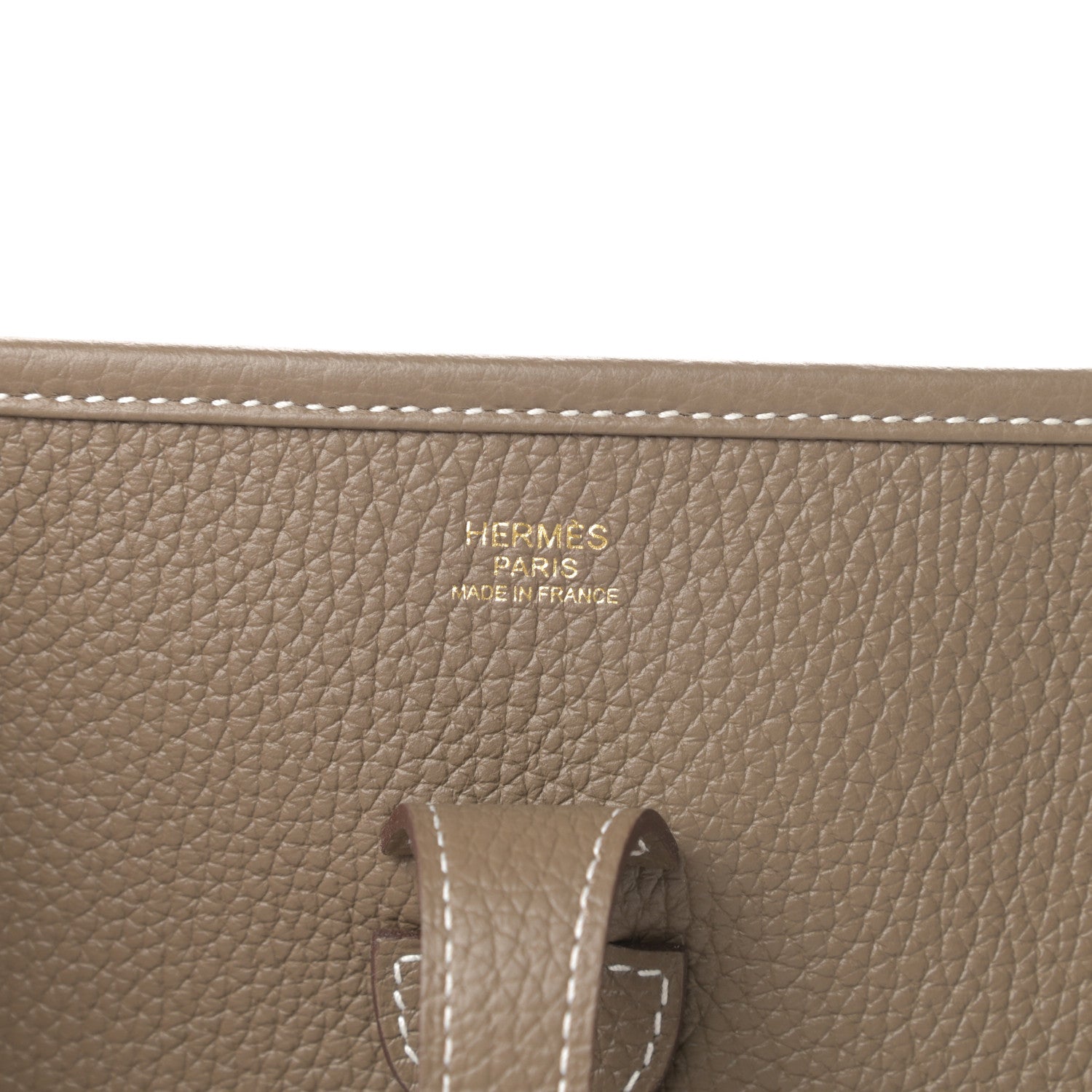 Hermes Taurillon Clemence Evelyne III PM Etoupe 6 of 11