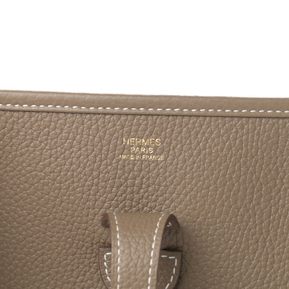 Hermes Taurillon Clemence Evelyne III PM Etoupe 6 of 11