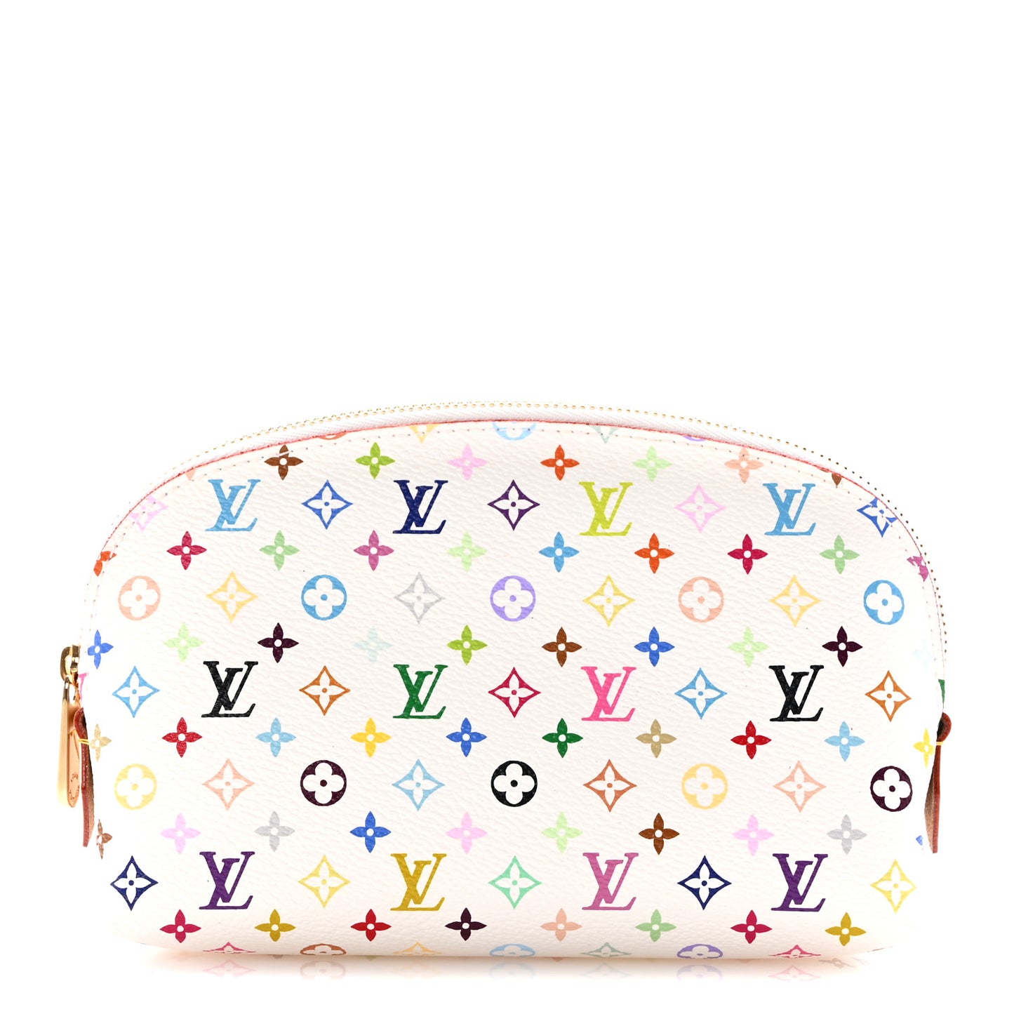 Monogram Multicolor Cosmetic Pouch White Litchi