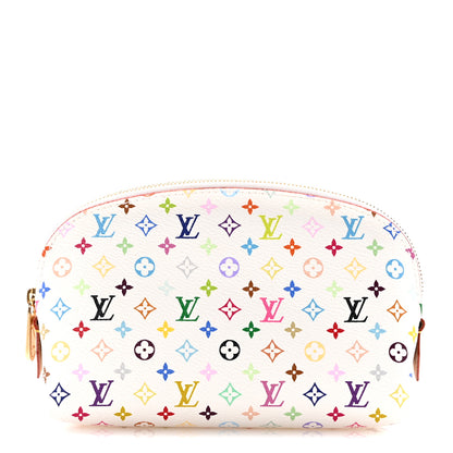Louis Vuitton Monogram Multicolor Cosmetic Pouch White Litchi 1 of 9