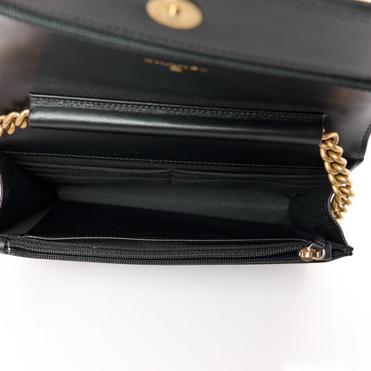 Chanel Caviar Chevron Quilted Boy Wallet On Chain WOC Black 5 of 11