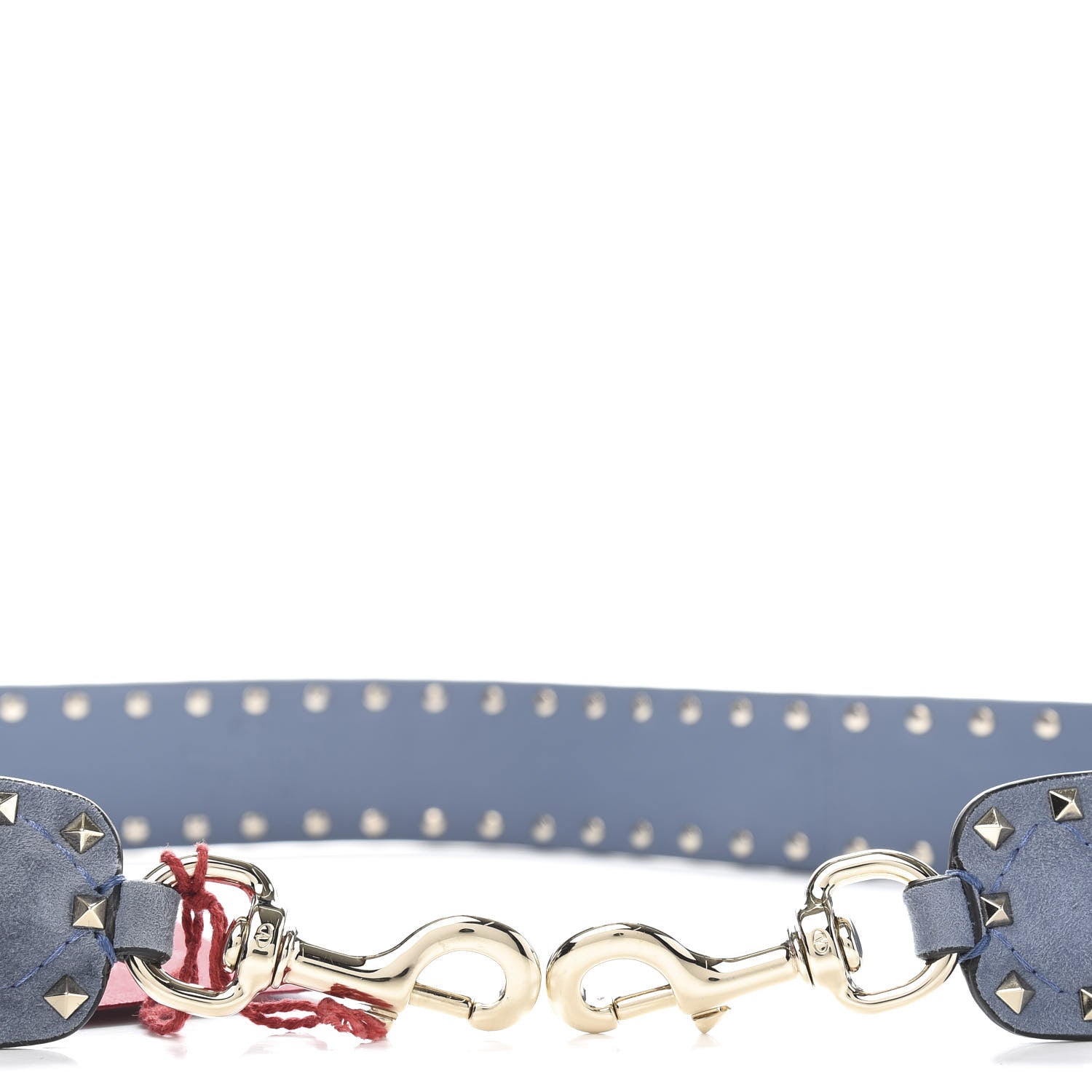 Valentino Garavani Suede Rockstud Spike Shoulder Strap Blue 3 of 5
