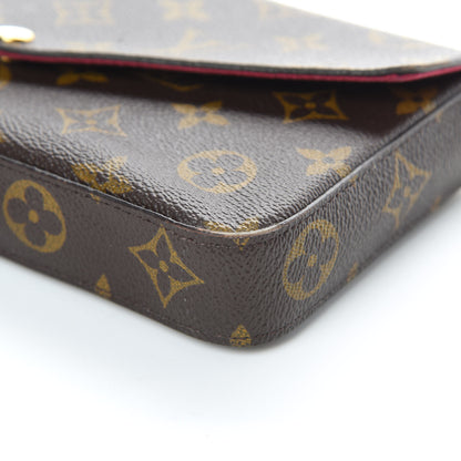 Louis Vuitton Monogram Pochette Felicie Chain Wallet Fuchsia 12 of 18