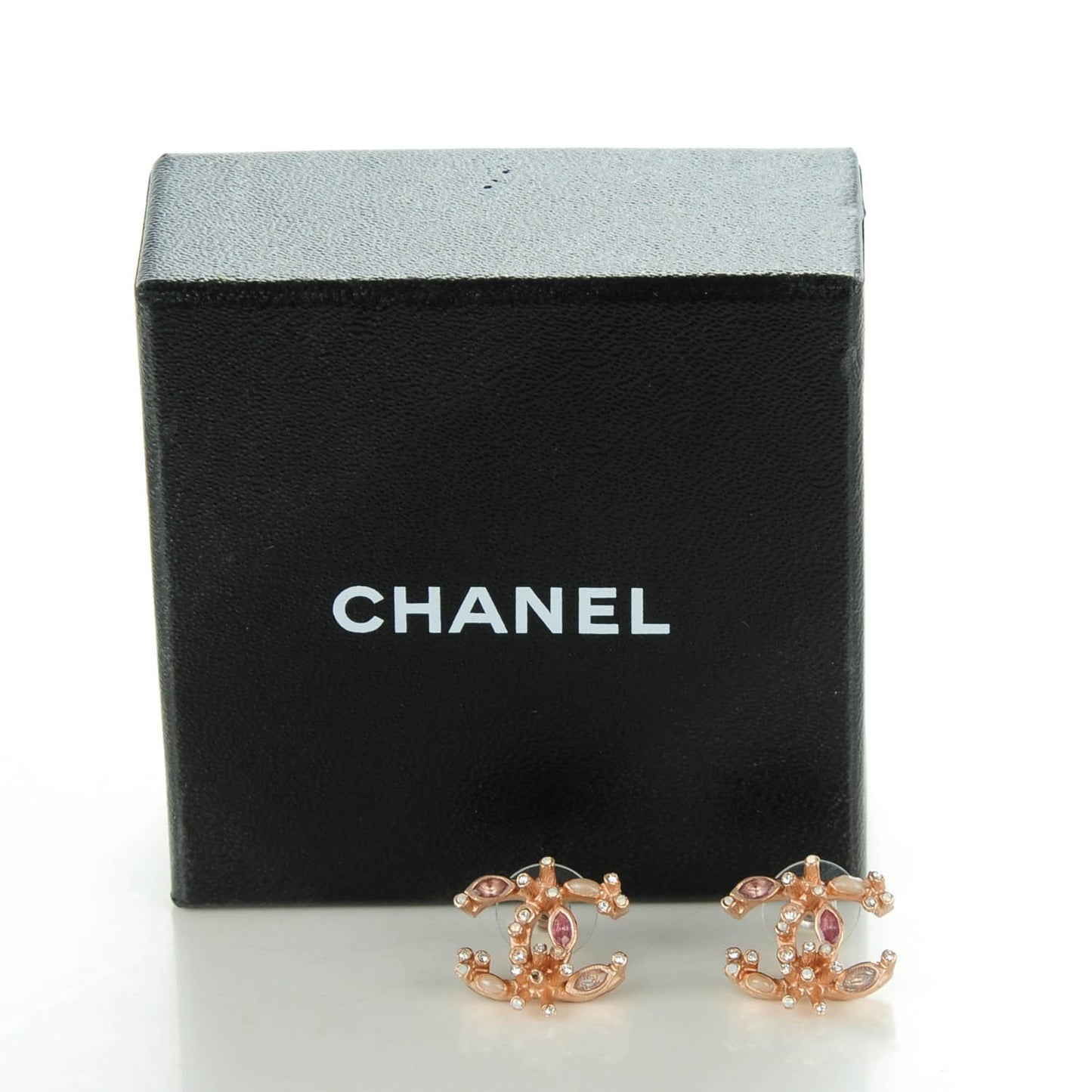 Crystal CC Earrings Pink