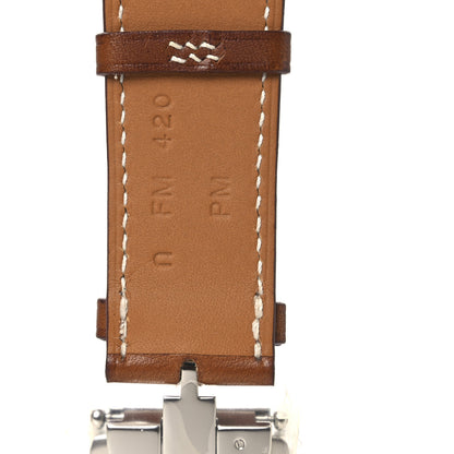 Hermes Barenia Deployment Buckle Single Tour Apple Watch Strap Fauve 6 of 8