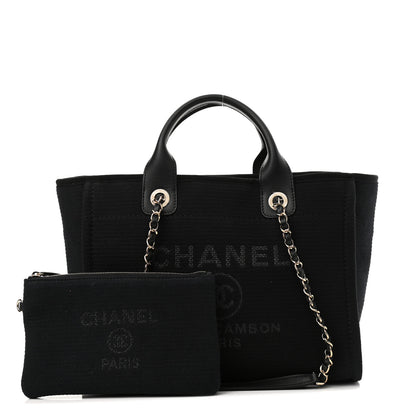 Chanel Mixed Fibers Small Deauville Tote Black 11 of 11