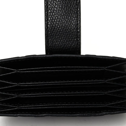 Fendi Vitello Cruise F is Fendi Bi-Color FF 1974 Embossed Gusseted Card Holder Maya Black 4 of 4