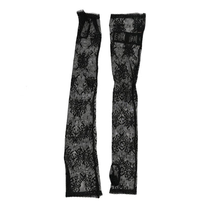 Gucci Lace Fingerless Gloves 7.5 Black 2 of 6